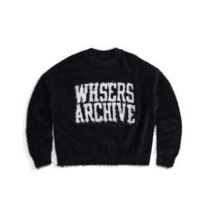 Fluffy Texture Sweater / Black